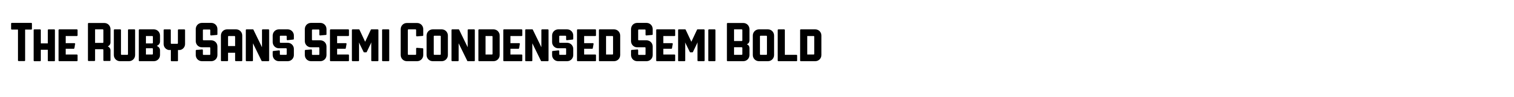 The Ruby Sans Semi Condensed Semi Bold